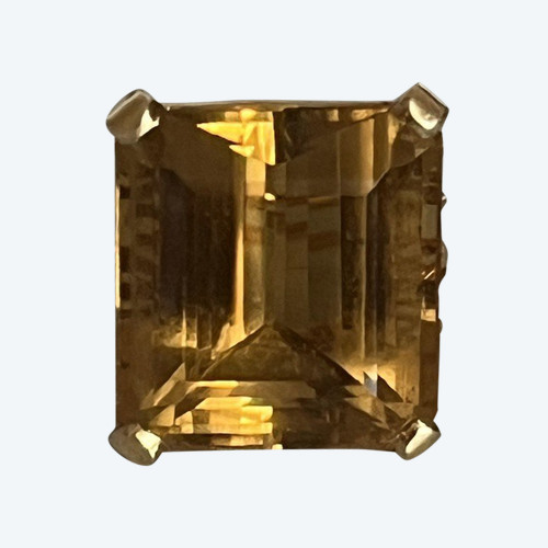 5359- Anello con citrino in filo d'oro giallo da 40 carati