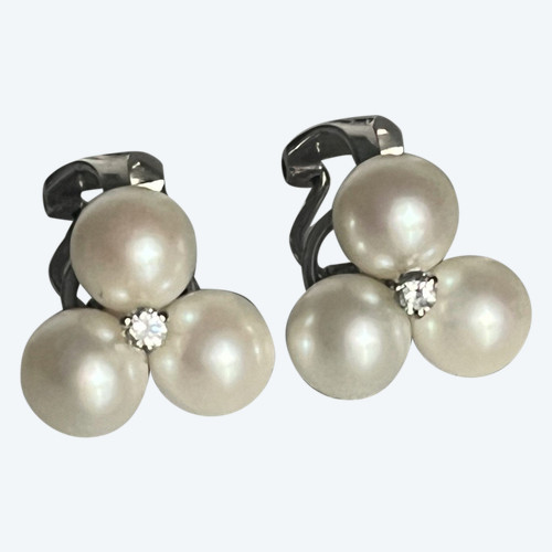 5360 - Orecchini con diamanti in oro bianco