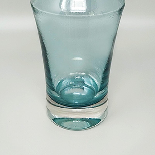 1970s Astonishing Light Blue Vase #1376 by Tamara Aladin Vase for Riihimaki/Riihimaen Lasi Oy