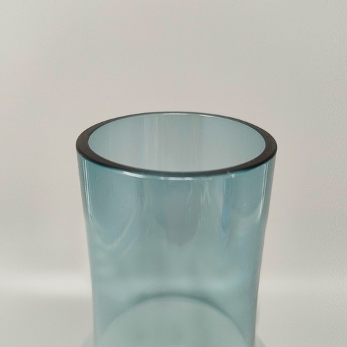 1970s Astonishing Light Blue Vase #1376 by Tamara Aladin Vase for Riihimaki/Riihimaen Lasi Oy