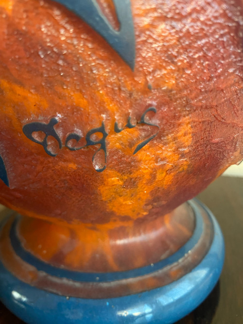 Vase signed Degué