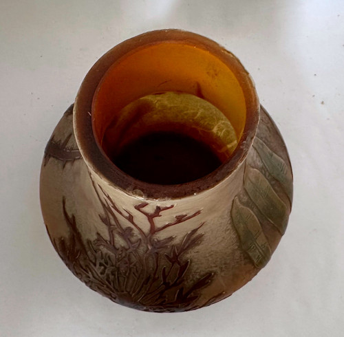 Vase aus Glaspaste Legras