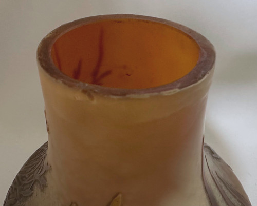 Vase aus Glaspaste Legras