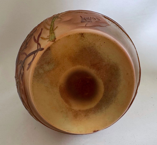 Vase aus Glaspaste Legras