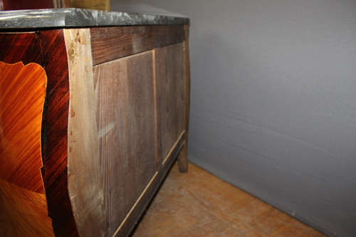 Cassettiera in stile Luigi XV intarsiata