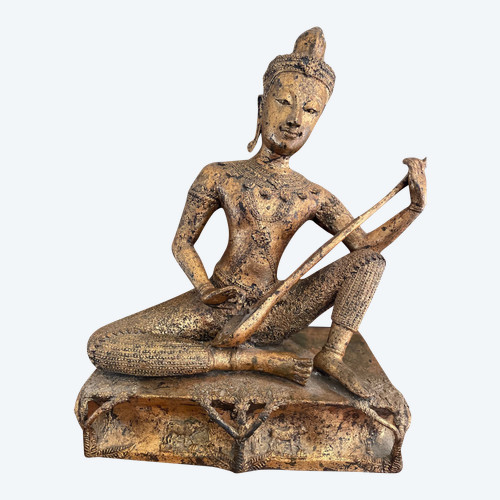 Statua asiatica in bronzo