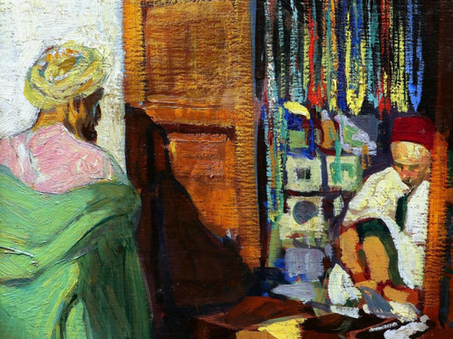 José CRUZ-HERRERA, Lively store in the Medina of Fez