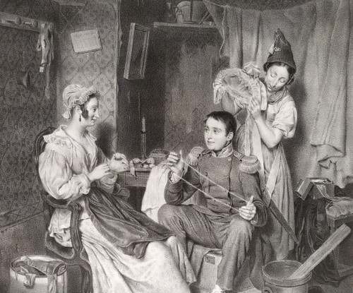 Scene De Genre Selbstgefälligkeit Lithographie Durch Lafosse 9.