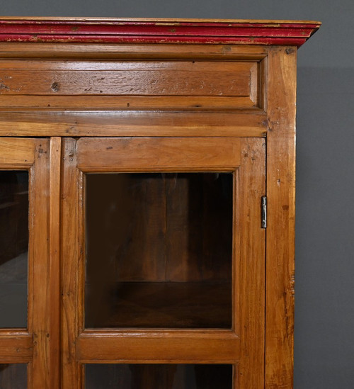 Vetrinetta in teak massiccio, India - Inizio XX secolo