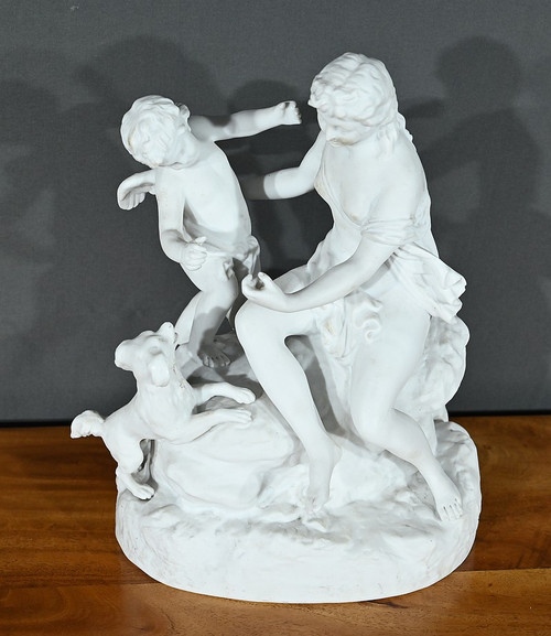Scultura in biscuit "Venere e Amore" - Fine XIX secolo