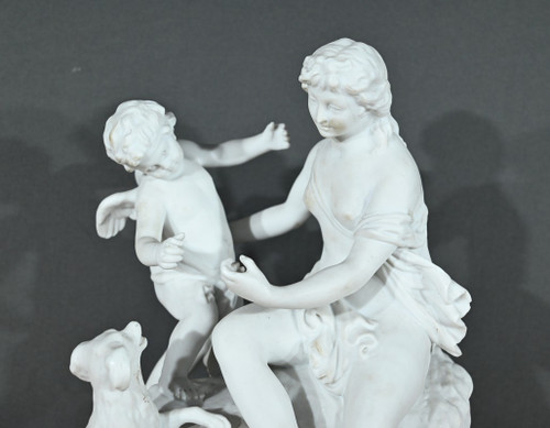 Scultura in biscuit "Venere e Amore" - Fine XIX secolo