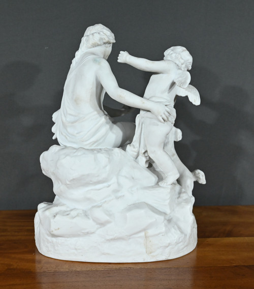 Scultura in biscuit "Venere e Amore" - Fine XIX secolo