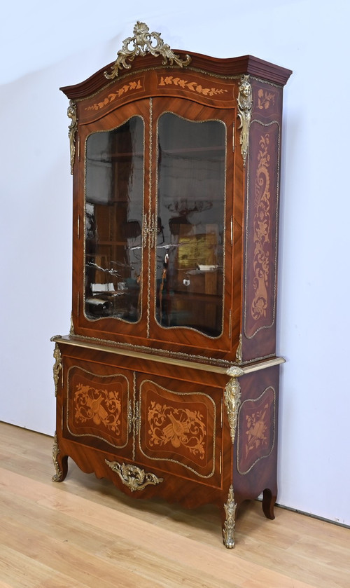 Bibliothèque deux-corps, style Louis XV – Fin XIXe