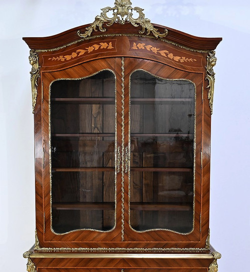 Bibliothèque deux-corps, style Louis XV – Fin XIXe