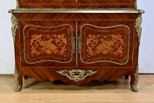 Bibliothèque deux-corps, style Louis XV – Fin XIXe