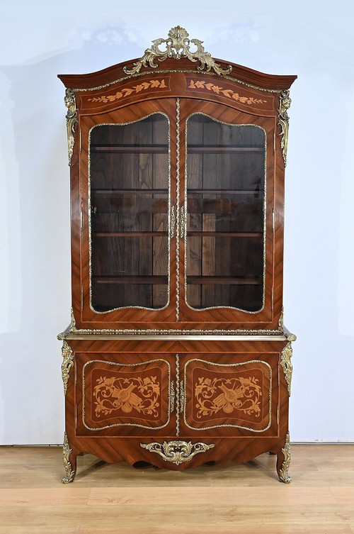 Bibliothèque deux-corps, style Louis XV – Fin XIXe