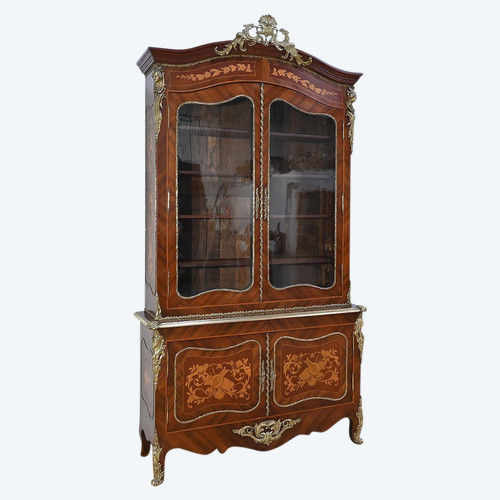Bibliothèque deux-corps, style Louis XV – Fin XIXe