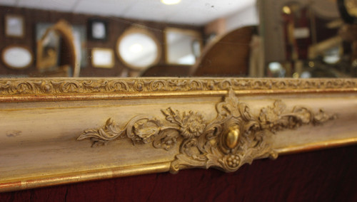 Antique Rectangle Mirror, Gilding and Patina, Mercury Ice 78 X 106 Cm