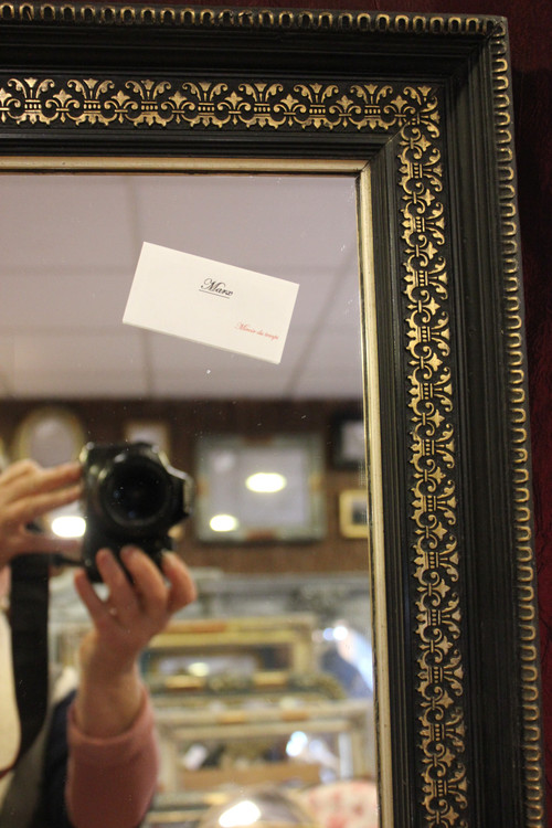 69 X 80 Cm, Miroir Rectangle Napoléon III, Noir Et Or 