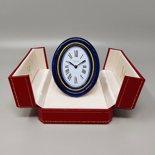 Pendulette de réveil Cartier des années 1980. Fabriqué en Suisse