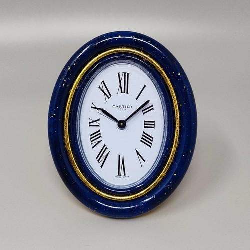 Pendulette de réveil Cartier des années 1980. Fabriqué en Suisse