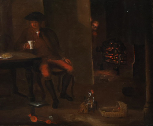 Genre Scene Oil on panel Late 18th century