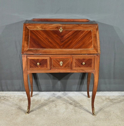 Sloping desk in Plum and Walnut, Louis XV - 18th century