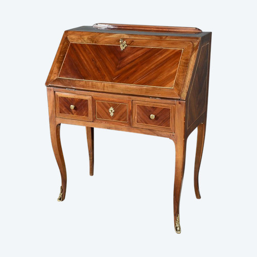 Sloping desk in Plum and Walnut, Louis XV - 18th century