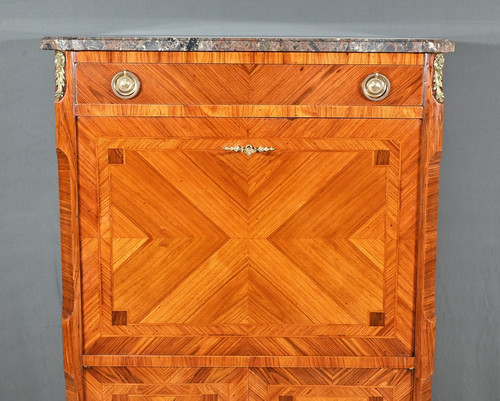 Segretaria con timbro in palissandro, stile Transizione - 1900