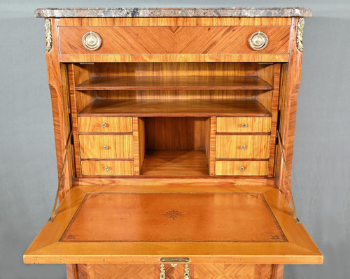 Segretaria con timbro in palissandro, stile Transizione - 1900