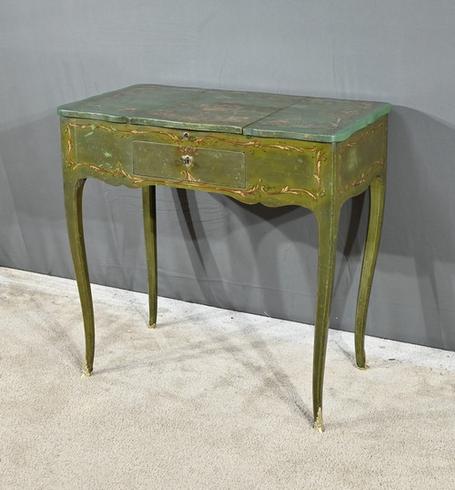Petite Coiffeuse en Chêne Peint, style Louis XV – Fin XVIIIe