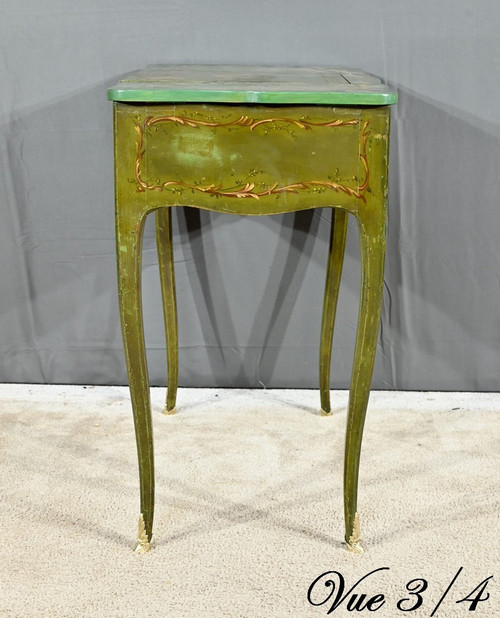 Petite Coiffeuse en Chêne Peint, style Louis XV – Fin XVIIIe