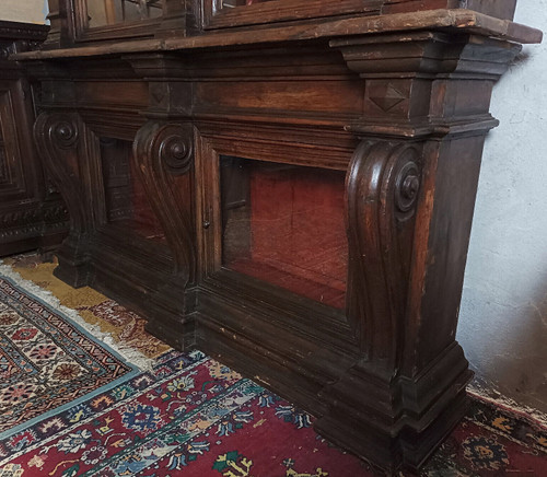 Seltene Bibliothek Berufsmöbel aus massiver Kiefer im Empire-Stil
