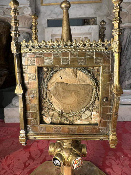 Monstrance Reliquaire En Cuivre – Fin XVe Début XVIe