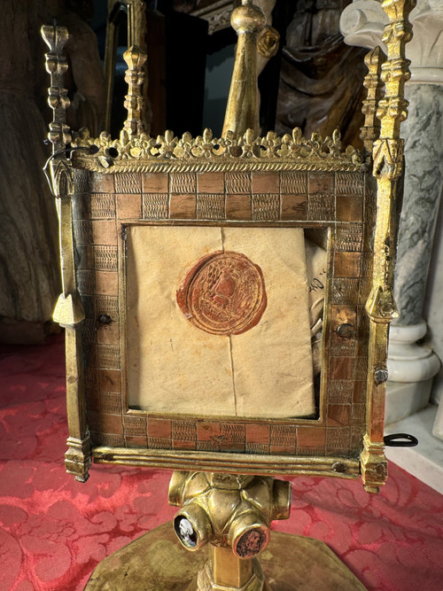 Monstrance Reliquaire En Cuivre – Fin XVe Début XVIe