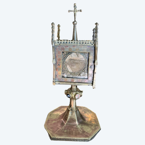 Monstrance Reliquaire En Cuivre – Fin XVe Début XVIe
