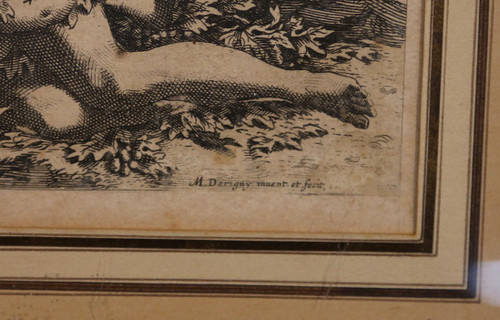 Engraving, Michel Dorigny  Bacchanal  17th century 