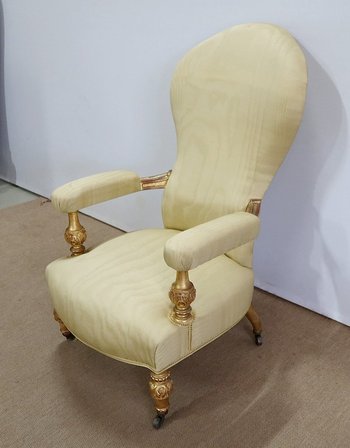  Important Fauteuil en bois doré Restauration – Début XIXe 
