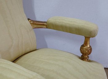  Important Fauteuil en bois doré Restauration – Début XIXe 