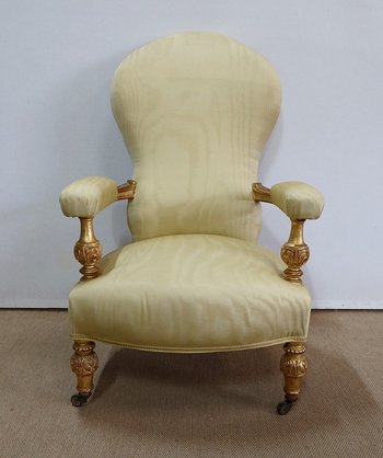  Important Fauteuil en bois doré Restauration – Début XIXe 