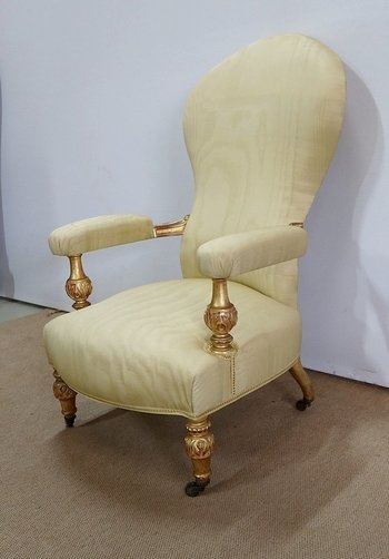  Important Fauteuil en bois doré Restauration – Début XIXe 