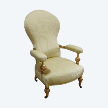  Important Fauteuil en bois doré Restauration – Début XIXe 