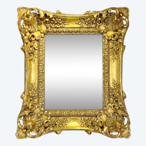 Rahmen im Stil von Louis XV aus geschnitzter und vergoldeter Eiche für Gemälde 31 CM x 24CM