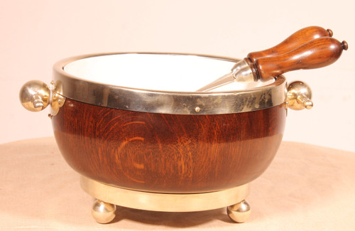 Salad Bowl With Its Cutlery 19th Century