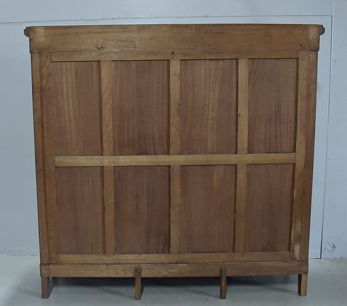Louis XV - Louis XVI marquetry armoire-library - 20th century