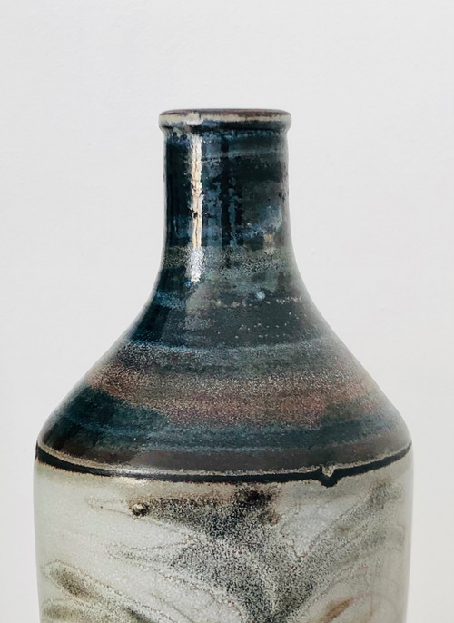 Vaso in ceramica "Le cavalier" di Raymonde Leduc, Francia 1960