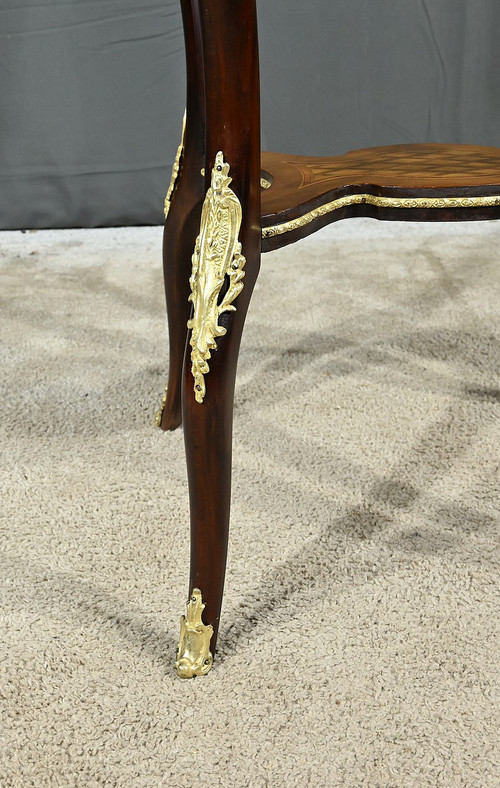 Fioriera in Intarsio di Legno Pregiato, Periodo Napoleone III – Metà del XIX Secolo