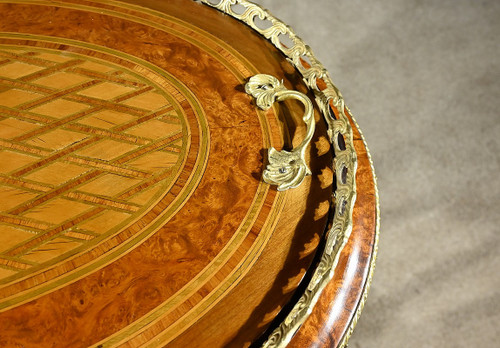 Fioriera in Intarsio di Legno Pregiato, Periodo Napoleone III – Metà del XIX Secolo