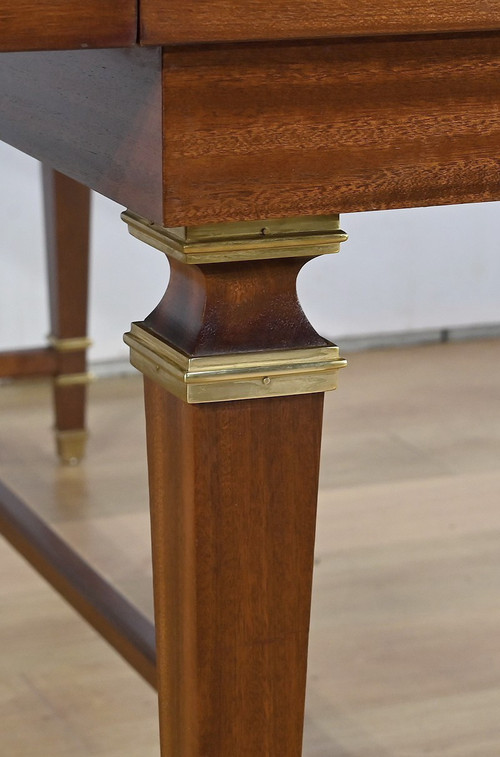 Importante Table à Volets en Acajou Sapelli, style Directoire – 1970