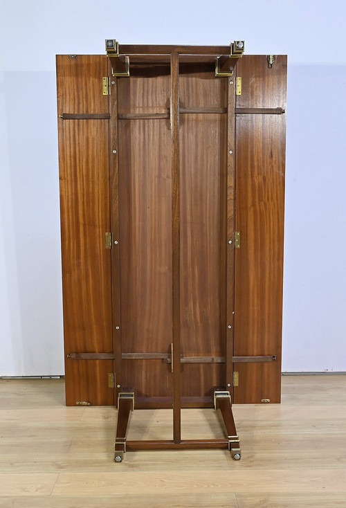 Importante Table à Volets en Acajou Sapelli, style Directoire – 1970